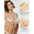thumbnail image 4 of Deyllo Women Plus Size Full Coverage Bras Underwire Support Bras Sheer Mesh Lace Splicing Beige Bras Clothes Size 38DDD, 4 of 4