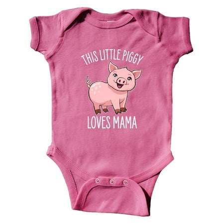 

Inktastic This Little Piggy Loves Mama- cute Gift Baby Boy or Baby Girl Bodysuit