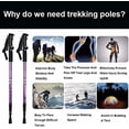 thumbnail image 6 of Hiking Trekking Poles, 2 Pack Collapsible, Lightweight, Anti Shock, Walking Sticks, Adjustable Hiking Pole for Men and Women purple, 6 of 6