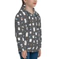 thumbnail image 3 of Pofeuu Lovely Penguin Print Kids Pullover Hoodies Warm Thick Hooded Sweatshirt with Packet for Boys Girls-X-Large, 3 of 6