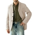 thumbnail image 1 of Kalauyu Men's Casual Blazer Lightweight Sport Coats Three Buttons Slim Fit Suit Jacket for Business Wedding Dress, 1 of 4