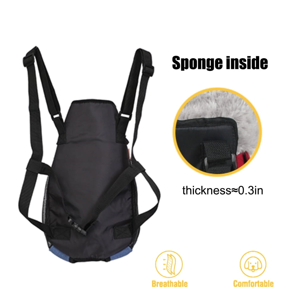 HOOPET Pet Carrier Backpack, Adjustable Pet Front Cat Dog Carrier Backpack Travel Bag, Legs Out, Easy-Fit for Traveling Hiking Camping for Small Medium Dogs Cats Puppies