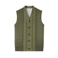 thumbnail image 7 of Men's Sweater Vest Dress Knit V Neck Button Sleeveless Casual Cardigan Sweaters Brown S, 7 of 7