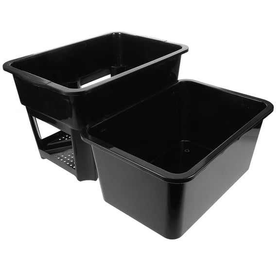 Milisten Round Plastic Flower Pot for Garden Growing - Plant Container, 1 Set