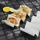 thumbnail image 5 of Soporte para tacos, soporte para tacos, juego de 4, cada plato de bandeja de metal para tacos tiene capacidad para 2 o 3 conchas de taco duras o blandas, apto para parrilla de horno y lavavajillas, 5 of 8