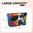 thumbnail image 4 of Picia Cow Printed Leather Travel Toiletry Bag,Cosmetic Organizer, Makeup Travel Bag, Durable Travel Pouch, Compact Toiletry Bag, Travel Accessories, 4 of 6