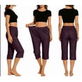 thumbnail image 6 of LIaqionyyWomen's Capri Jeans Casual Elastic Waist Trendy Summer Stretchy Denim Capris Pants with Pocket, 6 of 7