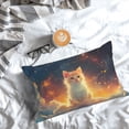 thumbnail image 5 of Rateoe Starry Sky Constellation Cat Pattern Decorative Pillow Case,Throw Pillow Covers,Plush Pillow Cover,Soft Pillow Case,Velvet Pillow Case-14"x20", 5 of 6