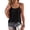Black, variant on Womens Tank Tops Summer Adjustable Spaghetti Strap Camisole Loose Flowy Sleeveless Shirts Beach Vacation Blouses S