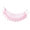 thumbnail image 3 of Hamaca de almacenamiento de juguetes de peluche, soporte para hamaca de esquina, organizador colgante hecho a mano para habitación de niños, red de Rosa, 3 of 8