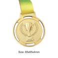 thumbnail image 2 of Medalla de la antorcha Recuerdo Premio de competición deportiva de aleación de zinc con correa (oro), 2 of 6