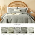 thumbnail image 7 of Davulos 3 Pieces King Quilt Bedding Set,Grey King/Cal King Quilt Set Lightweight Soft Bedspread Coverlet for All Seasons,1 Quilt,2 Pillow Shams, 7 of 7