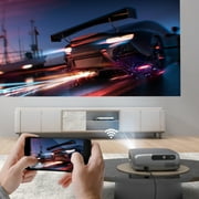 Yaber Pro U7 Native 1080P Portable Projector with WiFi and Bluetooth, Auto Keystone Correction, HD Home&Outdoor,Gray