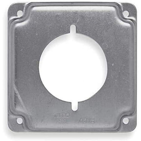 RACO Galvanized Zinc Electrical Box Cover, Box Type: Square, Number of Gangs: 1, 4" Width, 4" Length