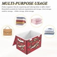 thumbnail image 6 of Iauyy Large Storage Box with Lid - Foldable Home Storage Bins for Clothes Toy Holiday Decor, Floral Pattern (42*32*30cm), 6 of 6
