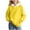 Yellow, variant on Girls Hoodies 2025 Fashion Style Pullover Sweaters Long Sleeve Solid Color Casual Sweatshirt Warm Soft Comfortable Outerwear Coat with Pocket for Kids Outdoor Winter Clothes