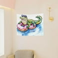thumbnail image 3 of Easygdp Alligator Donut Pool Float Tapestrys Boutique Decor Wall Hanging for Living Room Bedroom Office Decor 29x37in, 3 of 8