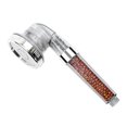 thumbnail image 1 of Monstrate Cabezal de ducha de baño, boquilla de ducha de ahorro, 3 modos de chorro ajustable, cabezal de ducha de mano, filtro de aniones para SPA de Juegos de accesorios de baño claro Monstrate JJ10545-02B, 1 of 5
