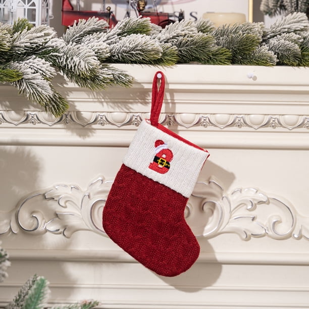 Christmas Decorations Clearance!! Christmas Socks Candy Boots with Small Bells Holiday Gift Bags Christmas Trees Santa Claus Boots for Fireplace