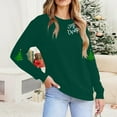 thumbnail image 6 of Under 10 dollars! Womens Merry Christmas Sweatshirts Christmas Tree Graphic Xmas Party Sweatshirt Long Sleeve Crewneck Casual Shirts, 6 of 8