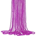 thumbnail image 2 of 24pcs 33 Inch Metallic Hot Pink Bead Necklaces Bulk Round Beaded Necklaces Costume for Mardi Gras Party Christmas Festive Events (24pcs  gold green), 2 of 7