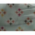 thumbnail image 4 of oneOone Georgette Viscose Fabric Geometric Line Ikat Printed Fabric 1 Yard 42 Inch Wide, 4 of 4