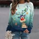 thumbnail image 1 of Pntutb Mujeres Otoño e Invierno Casual Navidad Impreso Cuello Redondo Manga Larga Jersey Blusa Sudadera tops Pntutb Pntutb-735, 1 of 5
