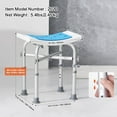thumbnail image 6 of Shower Chair for Elderly, Adjustable Height Shower Stool with Handles, 500lbs Bathtub Seat, Non-Slip Shower Bench for Disabled Adults, Handicap Safety Seat, 6 of 11