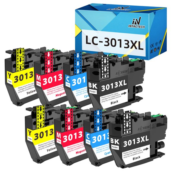 LC-3013 LC3013 TG Cartouches d'Encre Compatibles de Remplacement pour Brother LC 3013 Rendement Élevé BKCMY Compatibles avec MFC-J491DW, MFC-J497DW, MFC-J690DW, MFC-J895DW Lot de 8 (2 Noir,2 Cyan,2 Magenta,2 Jaune)