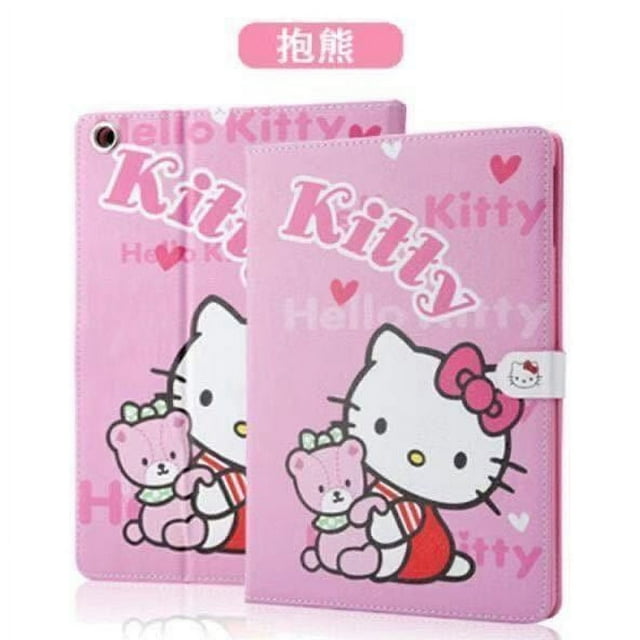 2024 Y2K Hello Kitty Sanrioed Pu Ipad Case for Ipad Pro9.7 2017 2018 Mini12345 All Inclusive Cover Anti-Fall Student Girlfriend Gift Liuxinyi