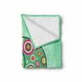 thumbnail image 2 of Floral Soft Flannel Fleece Throw Blanket, with Flowers Featured Grunge Heart Backdrop Animal Graphic Art, Cozy Plush for Indoor and Outdoor Use, 70" x 90", Teal Baby Blue Red, by Ambesonne, 2 of 6