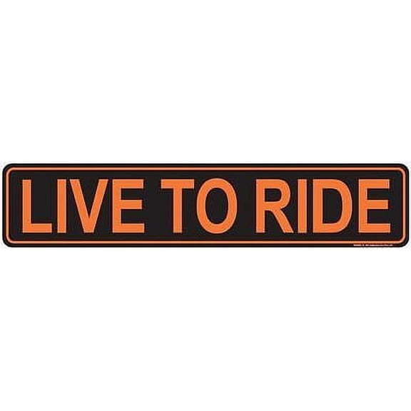 LIVE TO RIDE METAL STREET SIGN 24" X 5" RD ROAD ST AVE AVENUE MOTORCYCLE MANCAVE