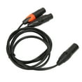 thumbnail image 4 of Divisor XLR, enchufe de 4.9 pasteles de largo y reproducir xlr masculino un doble femenino pvc profesional de cable para instrumentos musicales para ecualizador parargano, 4 of 7