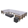 thumbnail image 2 of Oana 12pc U-Shaped Sectional Sofa Set Cushion Gray with White/Dark Gray, 2 of 10