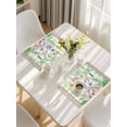 thumbnail image 5 of Easter Placemats Set of 4, Spring Rabbit Botanical Flowers Eggs Plaid Placemats for Dining Table, Place Mats for Kitchen Tabletop, Waterproof Wipeable Dining Table Mats Set, 5 of 9
