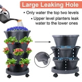 4 Tier Vertical Gardening Stackable Tower Planter for Strawberries ...
