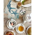 thumbnail image 4 of Teal Starfish Coastal Kitchen Dish Towels for Drying Dishes Set of 3, Vintage Summer Beach Nautical Waffle Weave Microfiber Hand Tea Bathroom Towels Quick Dry & Absorbent Towel 15.7x23.6, 4 of 7
