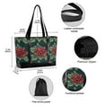 thumbnail image 2 of FORMRS Canvas Laptop Tote Bag for Women with 15.6" Computer Compartments Shoulder Handbag, Red Christmas Poinsettias, 2 of 7