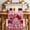 Pink Red Dark Pink, variant on Valentine's Day Table Runner - 70 Inch Long Red Roses Gnomes Loves Romantic Plaid Cotton and Linen Blended Dress Scarves Farmhouse Table Runner for Kitchen Dining, Coffee Table, 13" x 70"