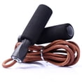 thumbnail image 4 of Adjustable Jump Rope Leather Rope with Comfortable Sponge Handles for Skipping Boxing Exercise, 4 of 6