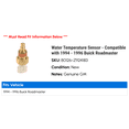 thumbnail image 2 of Water Temperature Sensor - Compatible with 1994 - 1996 Buick Roadmaster 1995, 2 of 2