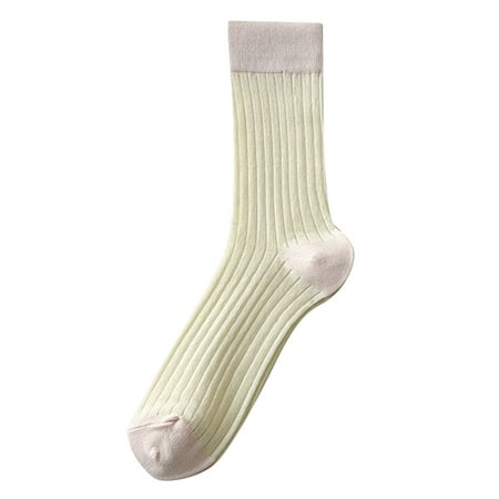 

Qxutpo Womens Socks Thin Vertical Striped Mid Tube Socks
