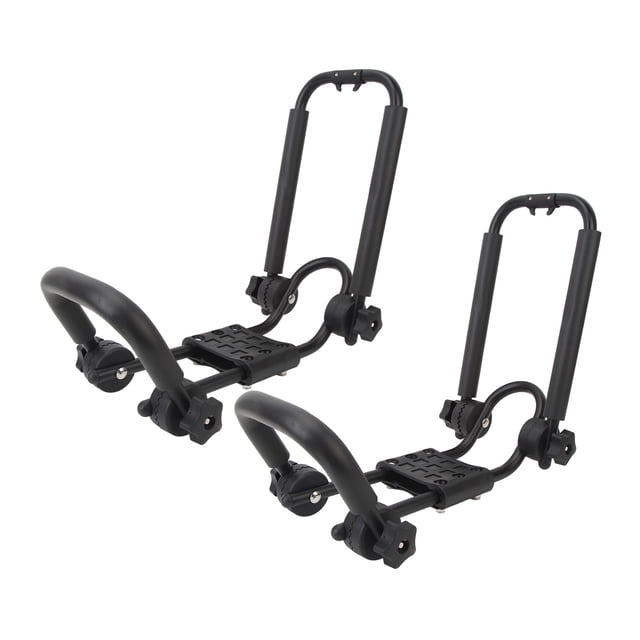 Support Supérieur pour Canot, Installation Facile Barre en J Support de Toit de Kayak Universel Détachable Réglable Structure en Fer Robuste Fixée de Façon Stable pour Camion Fourgonnette