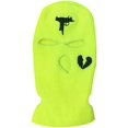 thumbnail image 2 of GRNSHTS 3-Hole Full Face Cover, Thermal Knit Ski Mask Winter Balaclava Cap for Outdoor Sports (Fluorescent Yellow), 2 of 8