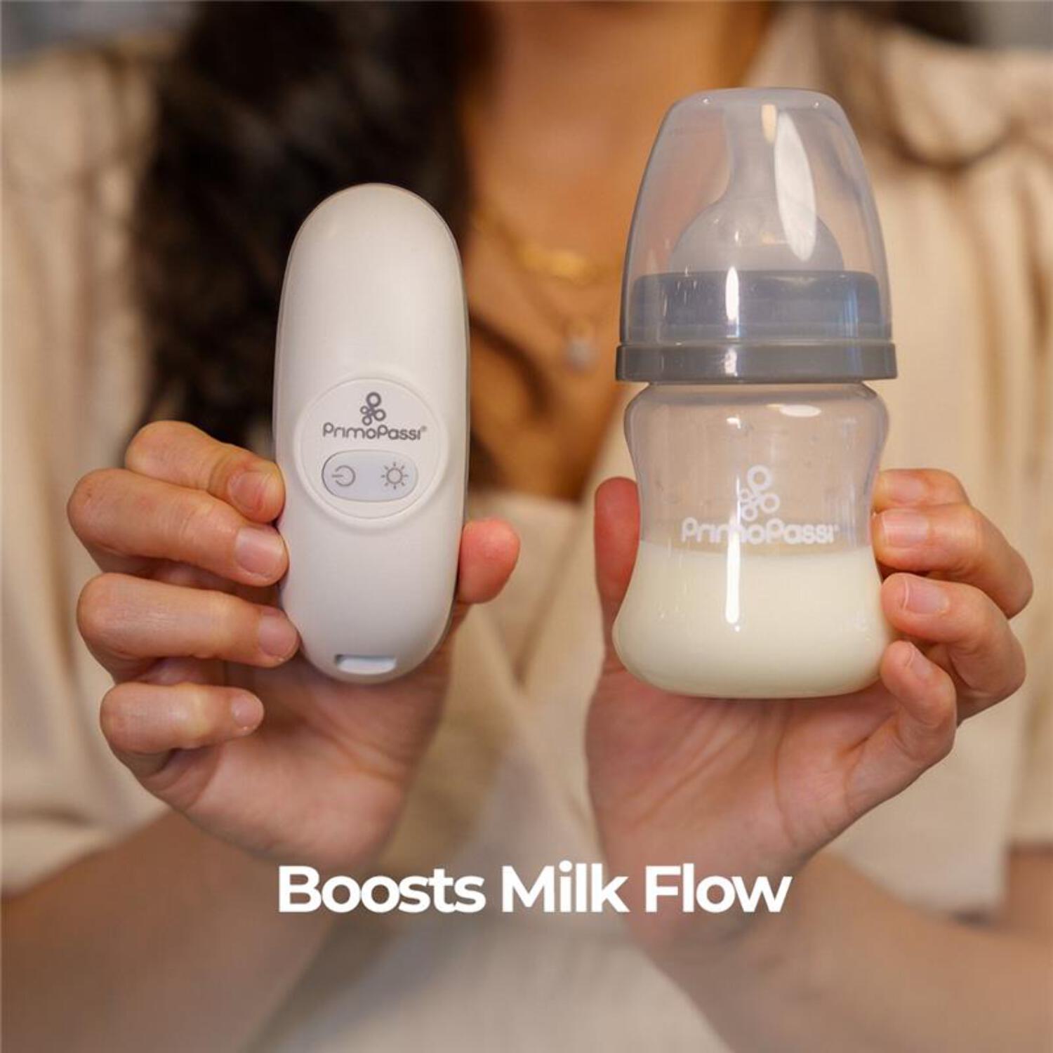 Primo Passi Heated Lactation Massager, Breastfeeding Massager for Nursing Moms, Rechargeable