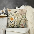 thumbnail image 2 of YINGXI  Flowers Butterfly Throw Pillow Covers,Green Spring Cushion Case Decorations for Sofa Couch 24x24in, 2 of 5