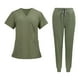 thumbnail image 5 of Uniformes de enfermería Scrub Set enfermera Top pantalones ropa de trabajo para tienda de mascotas cosmetología Verde Yuyangstore Uniforme de enfermera, 5 of 8