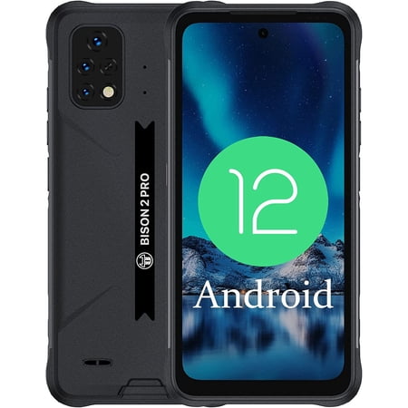 UMIDIGI Rugged Unlocked Cell Phones, Bison 2 PRO 8G+256GB, Rugged Smartphone with IP68 & IP69K, 6150mAh Mobile Phone, Android 12, NFC, 6.5" FHD, 48MP AI Triple Camera, Dual 4G, 18W, Type-C, GPS