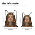 thumbnail image 2 of Kdxio Whimsical Flower Crown Maiden Print Drawstring Backpack Bag,Waterproof Draw String Back Sack, Gym Drawstring Bags Swim Bag For Unisex, 2 of 5