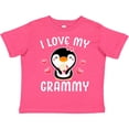 thumbnail image 3 of Inktastic I Love My Grammy with Cute Penguin and Hearts Girls Toddler T-Shirt, 3 of 5